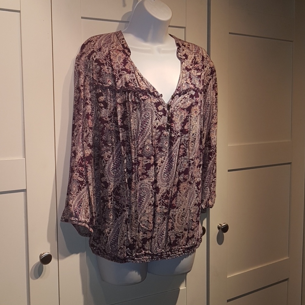 Purple Paisley Blouse